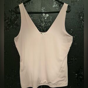 V-Neck Sleeveless Top in Light Rose Gold